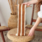 Enlighten Bogolan Wall Totem in White with Brown Lines