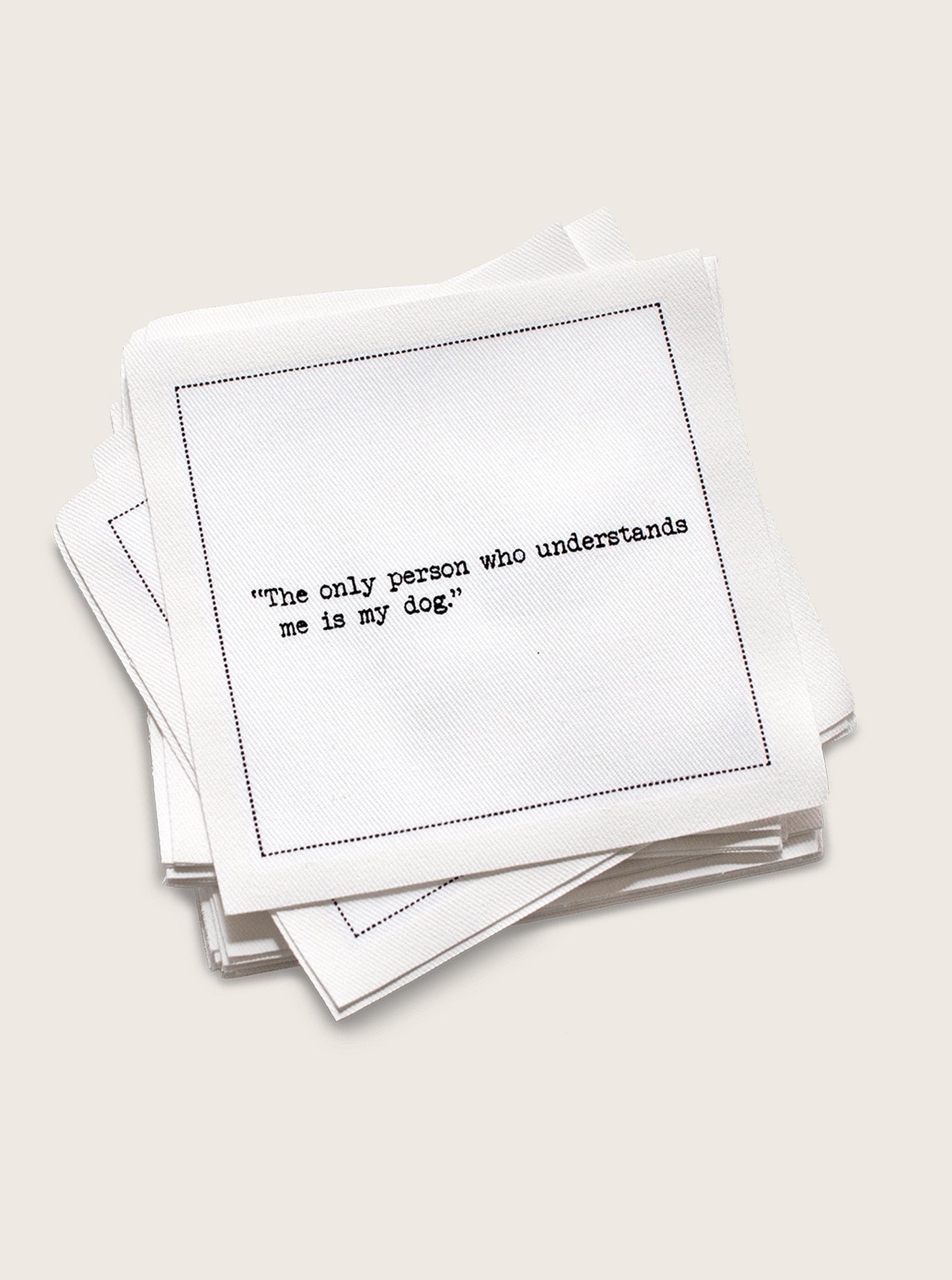 DOG QUOTES - COTTON COCKTAIL NAPKINS