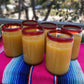 Set of 6 Glasses with Red Rims
