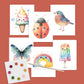Summer Fun Watercolor Postcard Kit — Paint, Keep, or Send to Someone You Love