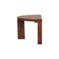 Solid Wood Amber Oak Half Moon Coffee Table