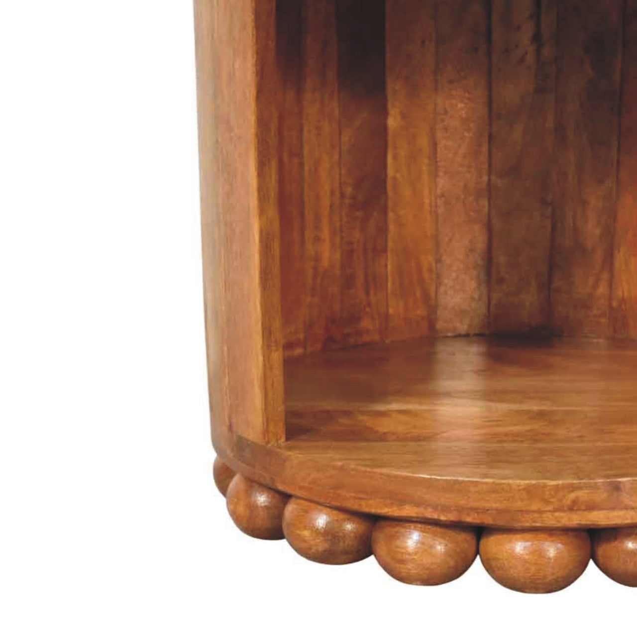 Solid Wood Bola Round Side Table
