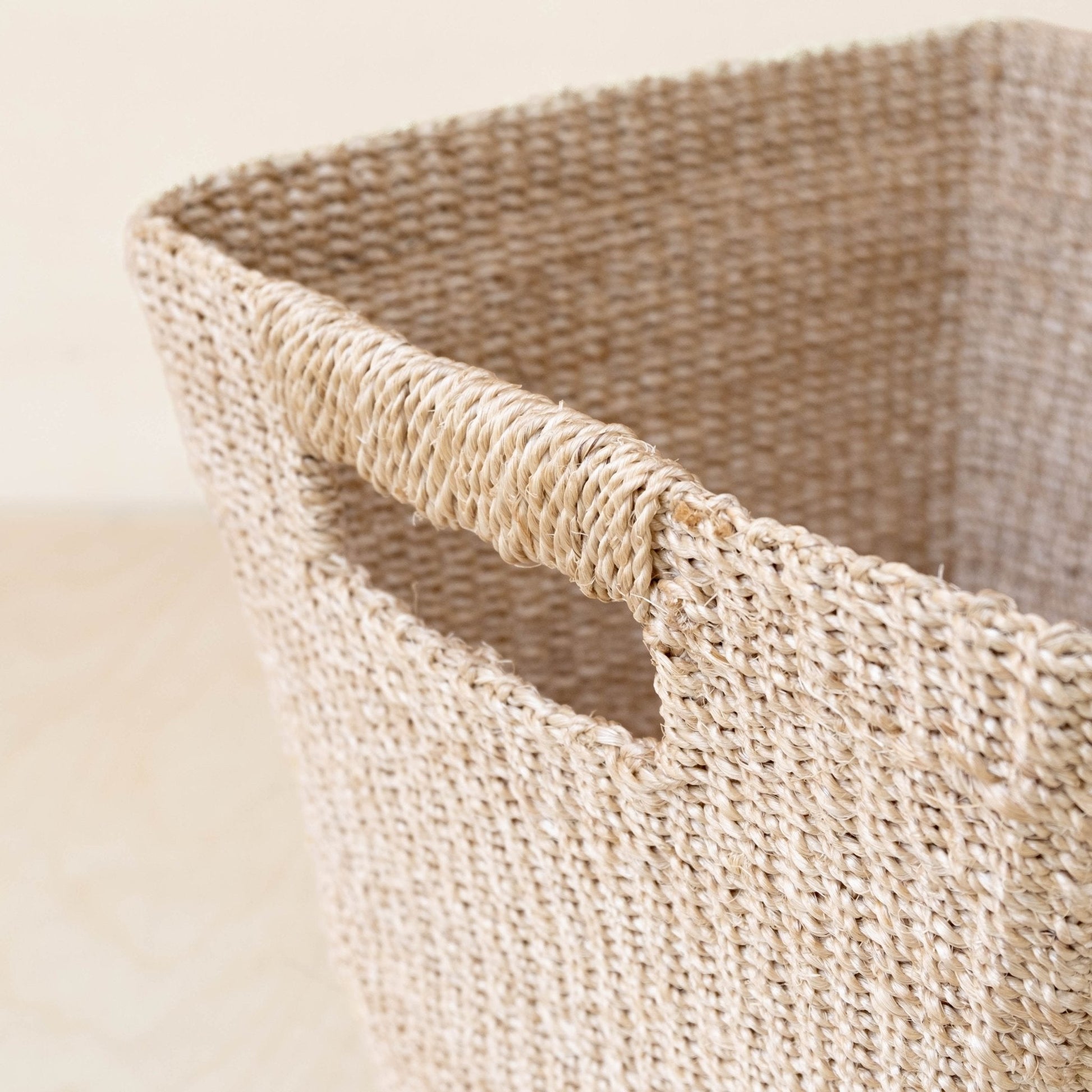 Natural Tapered Square Basket