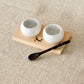 Dipping & Spice Wooden and Ceramic Bowl Pair