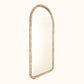 Arched Full Length Wall Mirror with Mango Wood Frame, 36x72"
