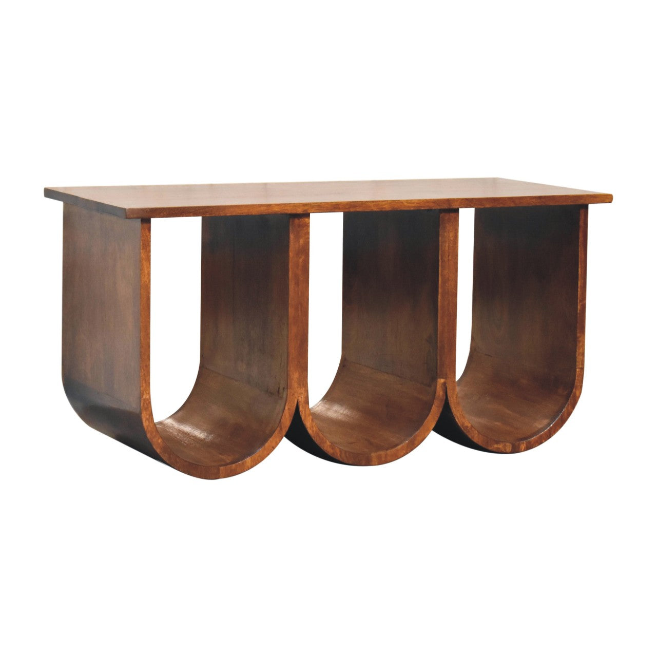 Solid Wood Triple Open Style Coffee Table