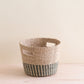 Grey + Natural Tapered Basket