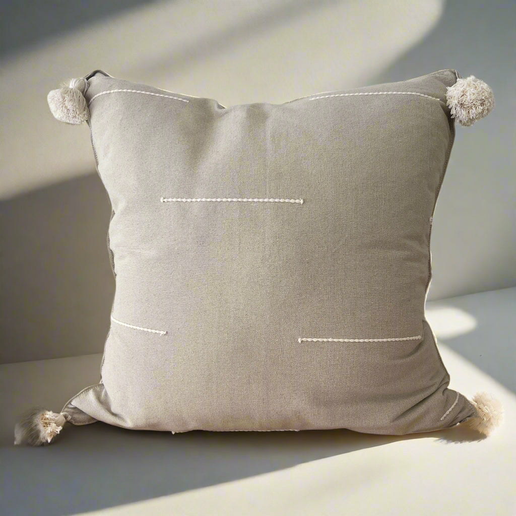 XL Cotton Tassel Pillow № 4