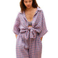 Vanessa Linen Gingham Shirt in Lavender