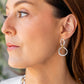 Mixed Metal Sculpted Circle Earrings