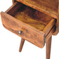 Solid Wood Mini Curve Bedside Table