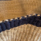 Handwoven Wave Basket - Natural w/ Black Accent