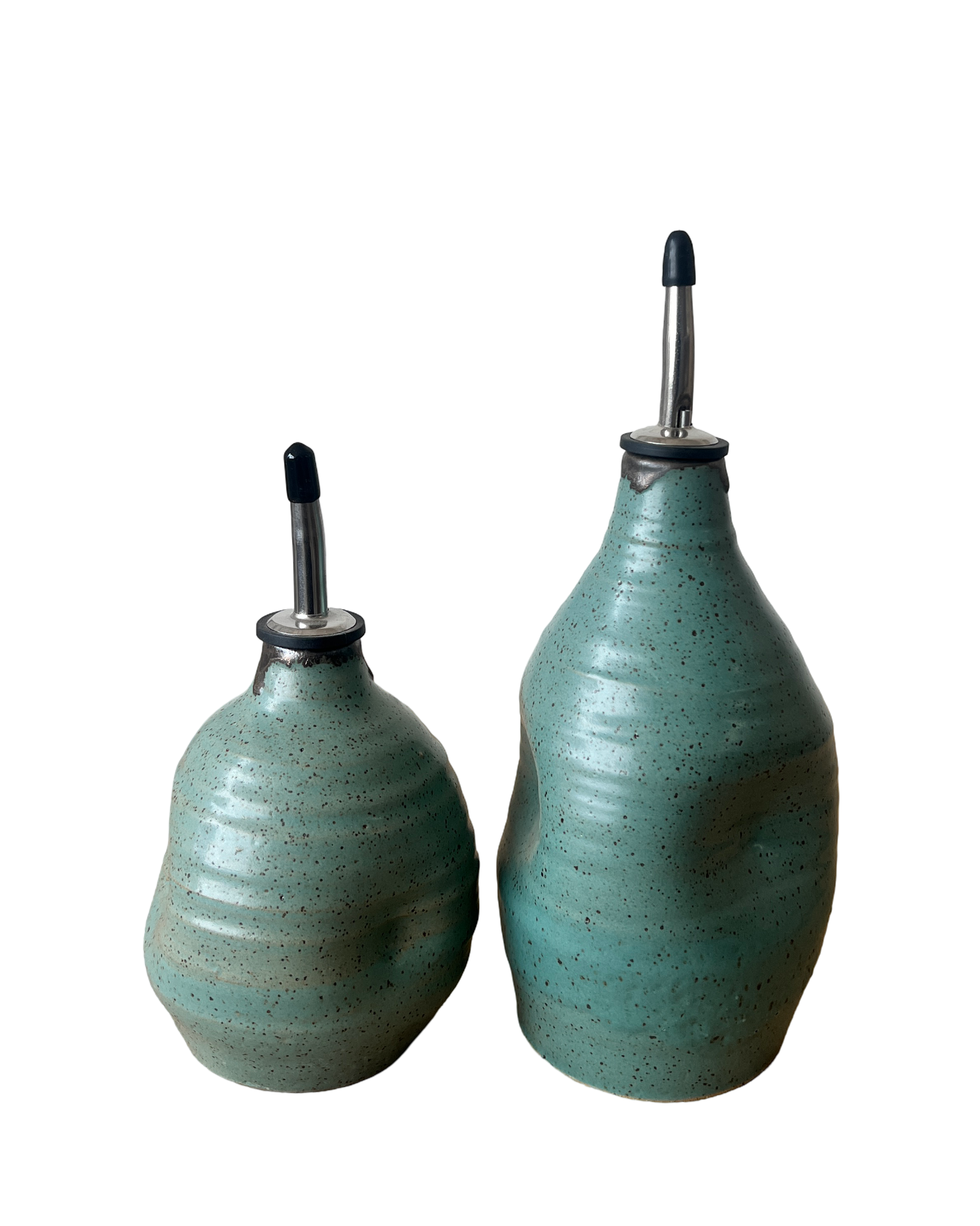 Luna Oil & Vinegar Cruets in Echeveria Teal