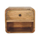Solid Wood Mini Oak-ish Floating Open Bedside Table