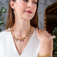 Colorful Gemstone and Pearl Charm Necklace