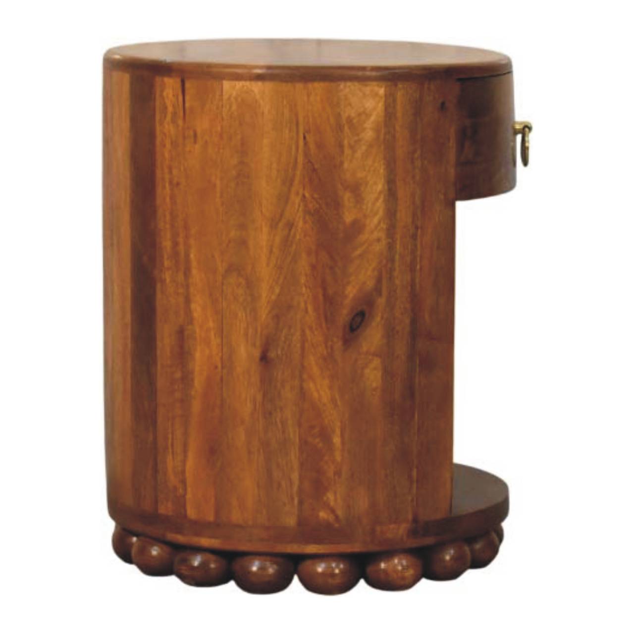 Solid Wood Bola Round Side Table
