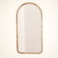 Arched Full Length Wall Mirror with Mango Wood Frame, 36x72"
