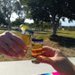 Cobalt Blue Rim Tequila Shot Glasses - Set of 6