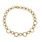 Gold  Sculpted Circle Necklace
