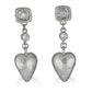Silver Heart Dangle Earrings