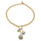 Mixed Metal Charm Cluster Necklace