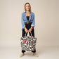 Weekender Bag - Black Kuba with Red Beaded Heart