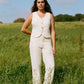 Ave del Rio | Hand-Embroidered Pants in Cotton