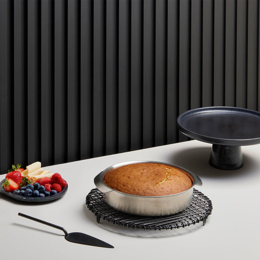 8-Inch Round Stainless Steel Pan - Oven & BBQ