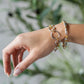 Silver Mixed Metal Organic Bead Bracelet