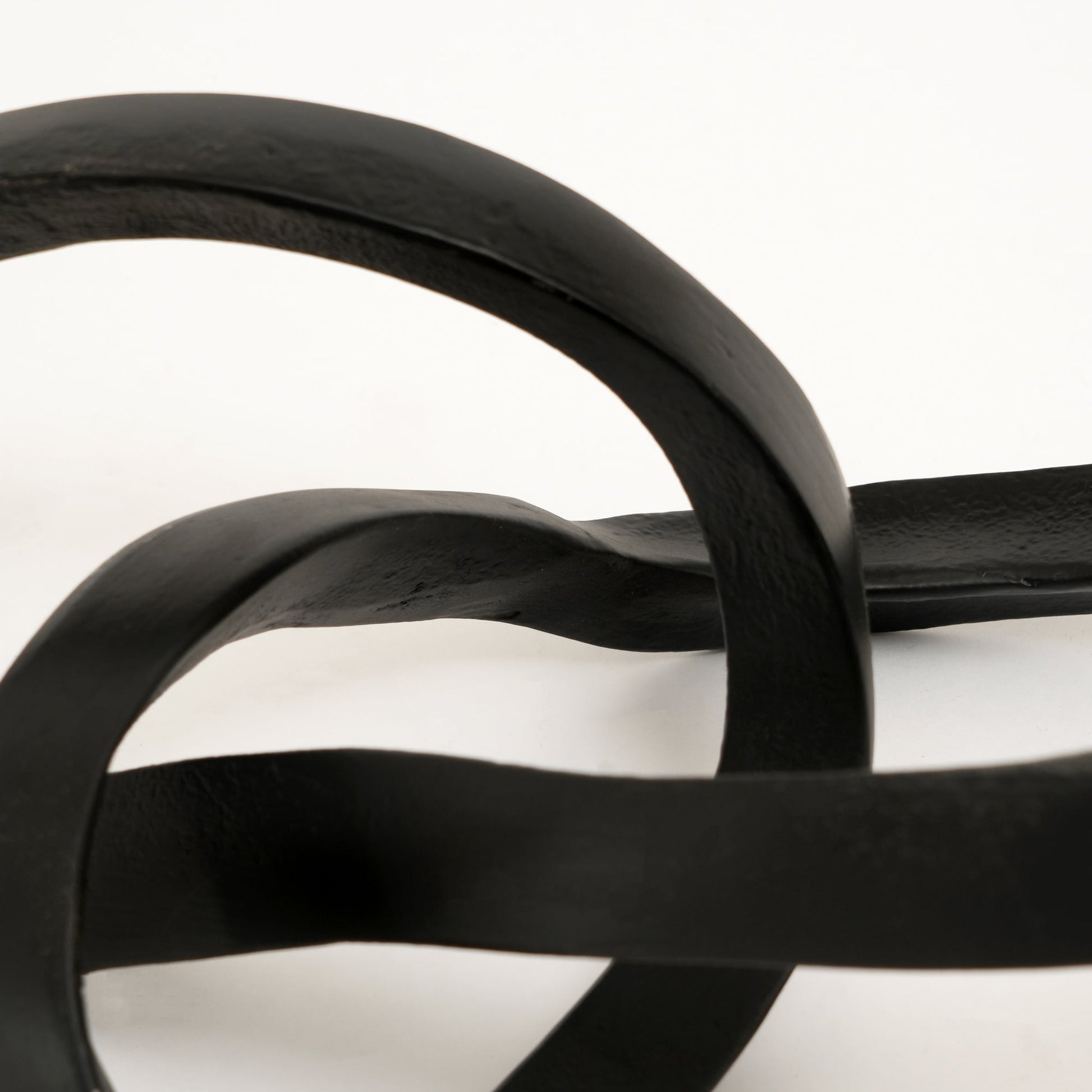 Abstract  Interlinked Sculpture | Black Modern Art Décor