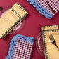 S/4 Flores Crochet Napkin - Burgundy
