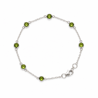 August Birthstone Bracelet — Peridot