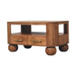 Solid Wood Briarwood Fluted Coffee Table