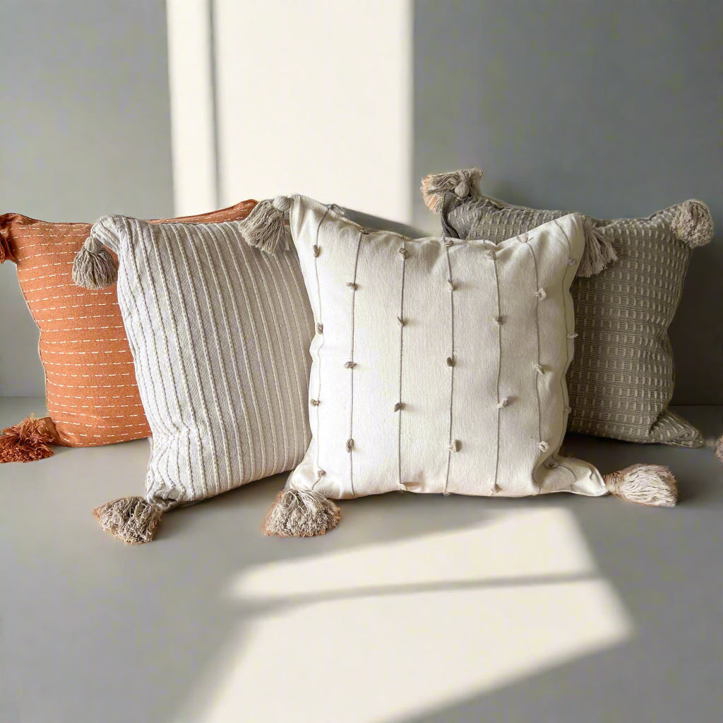 Cotton Tassel Pillow № 3