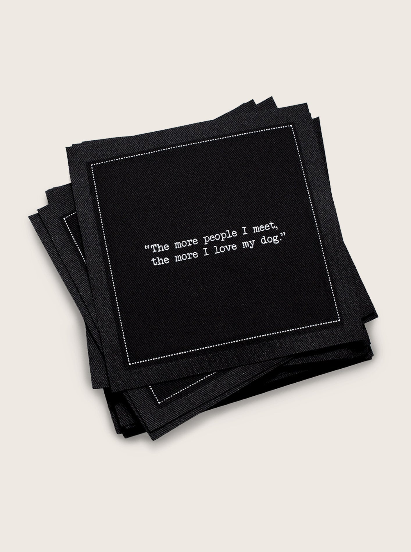 DOG QUOTES - COTTON COCKTAIL NAPKINS