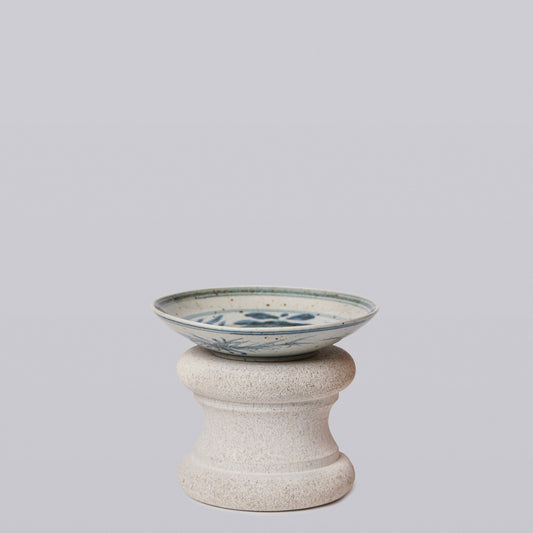 Small Blue and White Porcelain Floral Bouquet Dish