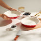 Ceramic Deep Pie Dish with Wave Edge, 9 Inch
