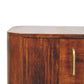 Solid Wood Ribera Bedside Table 2 Drawers Brown