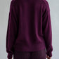 CREW NECK BOXY PULLOVER - AUBERGINE