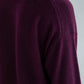 CREW NECK BOXY PULLOVER - AUBERGINE