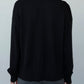 CREW NECK BOXY PULLOVER - BLACK