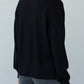 CREW NECK BOXY PULLOVER - BLACK