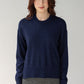 CREW NECK BOXY PULLOVER - NAVY