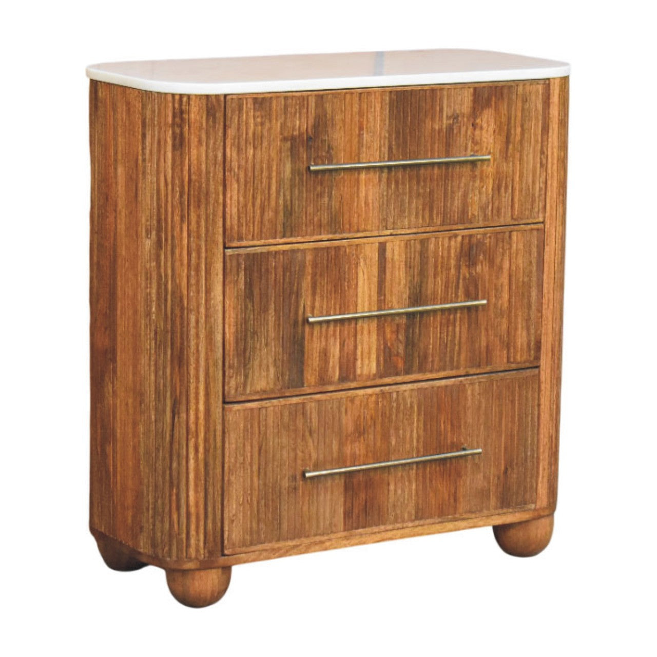 Artisan Furniture Solid Wood Beaumont Marble Bedside