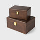 Acacia Wood Classic Keepsake Box with Latch, Urban Walnut