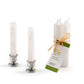 Shabbat White on White Painted Candles