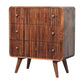 Solid Wood Honey Caramel T-Bar Ridged Chest