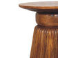 Solid Wood Amber Oak Round Side Table