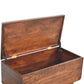 Solid Wood Curved California Walnut Blanket Box