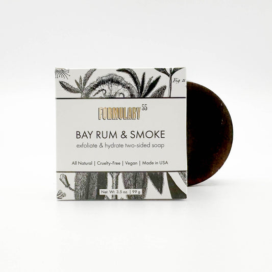 Bay Rum & Smoke - Exfoliate & Hydrate Two Sided Soap
